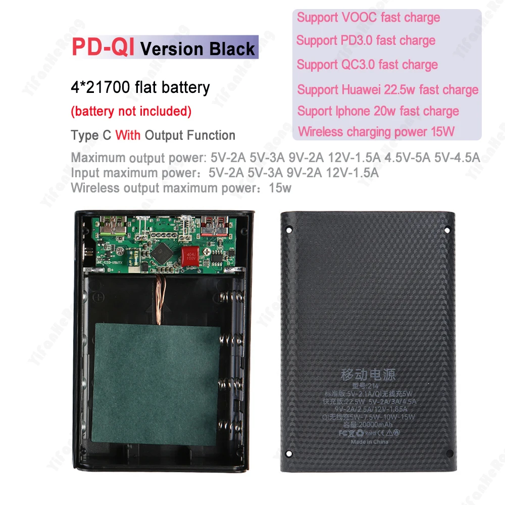  ͸  ڽ ͸ ġ DIY  ̽,  USB 21700 ͸  丮 LCD ÷, 4x21700