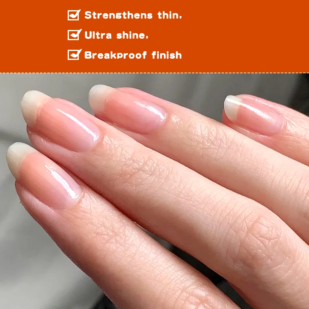 Tinovo Uno Strength Overnight Clear Nail Strengthener Hardener Fast Dry High Shine Finish For Soft Thin Nails Growth Bright Oil 4