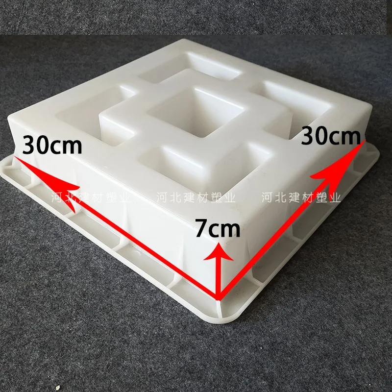 Cement Antique Flower Brick Mold Square Garden Wall Making Brick Mould 3D Carving Concrete Plastic Paving Molds 30x30x7cm