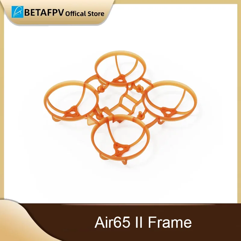 Détail du cadre Air65 II 2.65g avec les fixations moteur, prêt à être assemblé pour un drone FPV micro.
