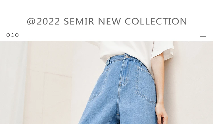 SEMIR Jeans Women Pure Cotton Tapered Pants Casual 2021 Autumn And Winter New Simple Style Old Retro Trousers Slim cargo pants