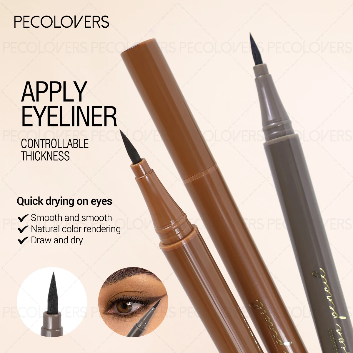 Eyeliner liquido matte waterproof a lunga durata e ultra sottile_voghion.com