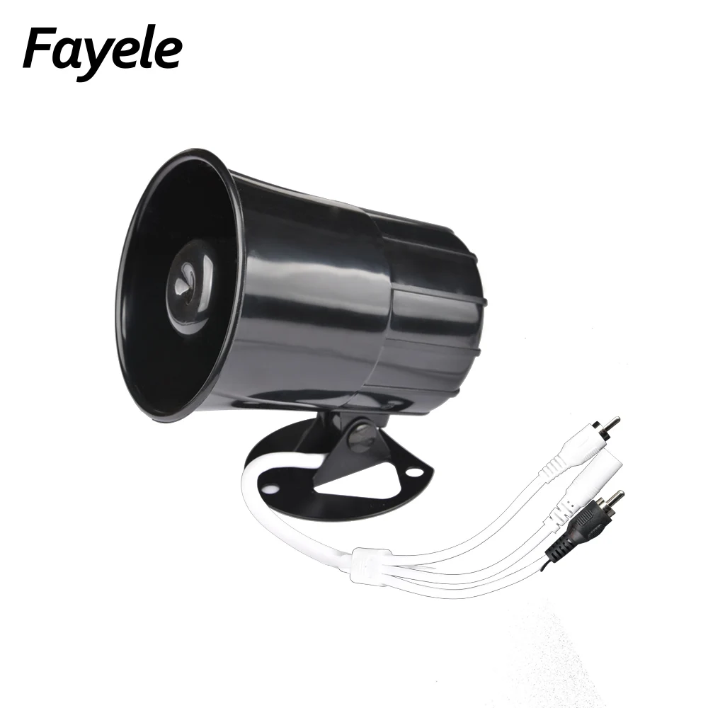 CCTV Audio Monitoring 30W Speaker Horn Microphone Mic Pickup for Hikvision Camera DVR RCA Audio DC12V Security Surveillanc microphone sound monitor