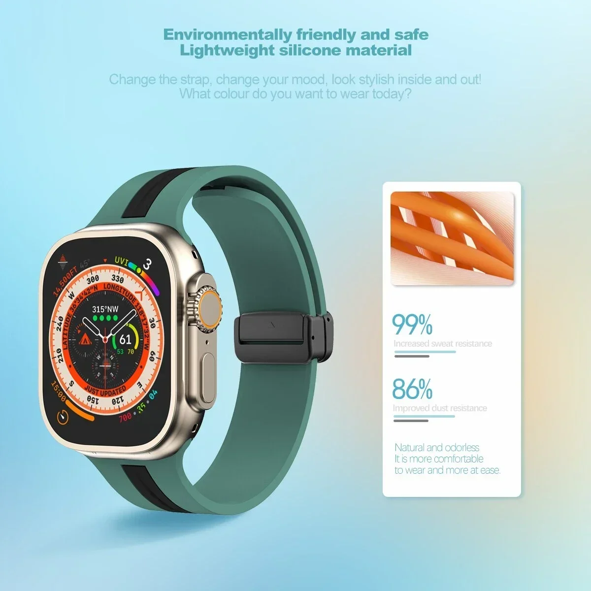 Magnetic Silicone Strap