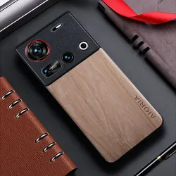 Premium Bamboo Wood Pattern Phone Case - Stylish Protective Cover for Nubia z60s pro (White)