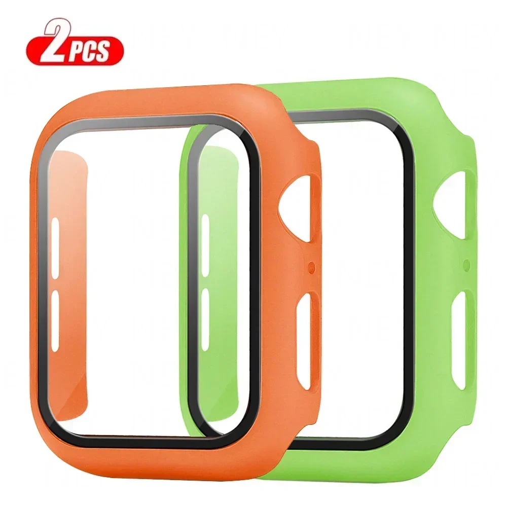 Premium Tempered Glass Screen Protector and Cover for Apple Watch - 2-Piece Set