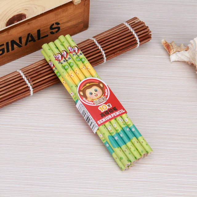 10Pcs Graphite Anime Pencil HB Kawaii Sketch Drawing Pencils for Kids 2023  School Art Supplies Student Stationery Writing Pencil - AliExpress