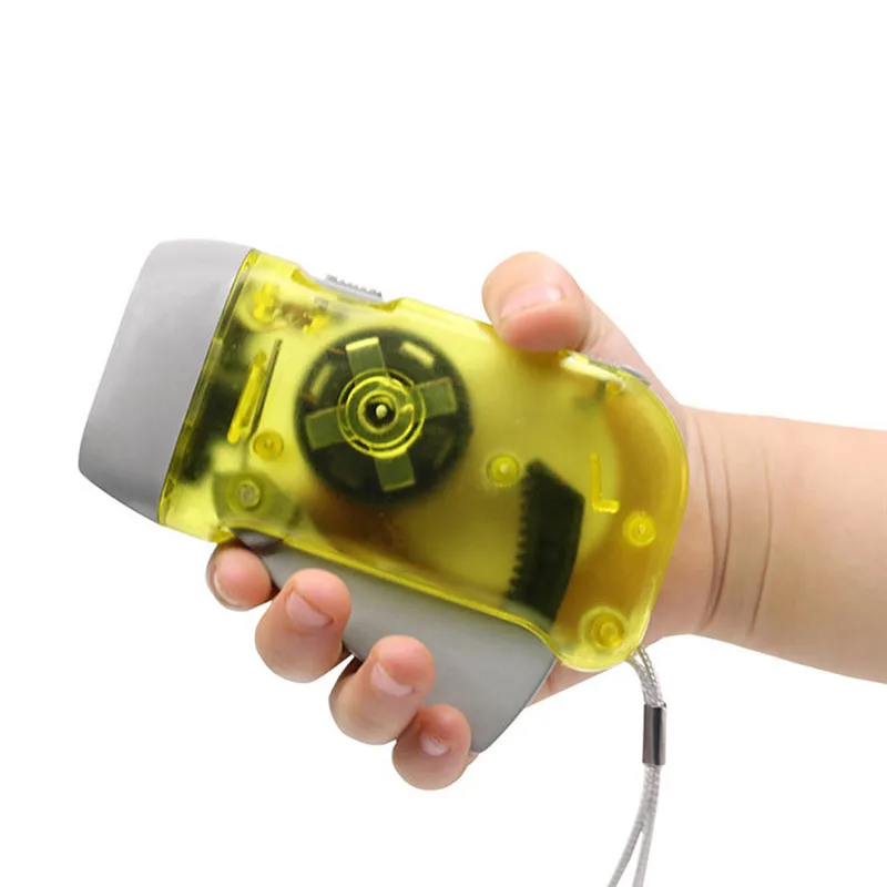3 LED Hand Pressing Dynamo Crank Power Wind Up Flashlight Torch Light Hand Press Crank Camping Lamp Light