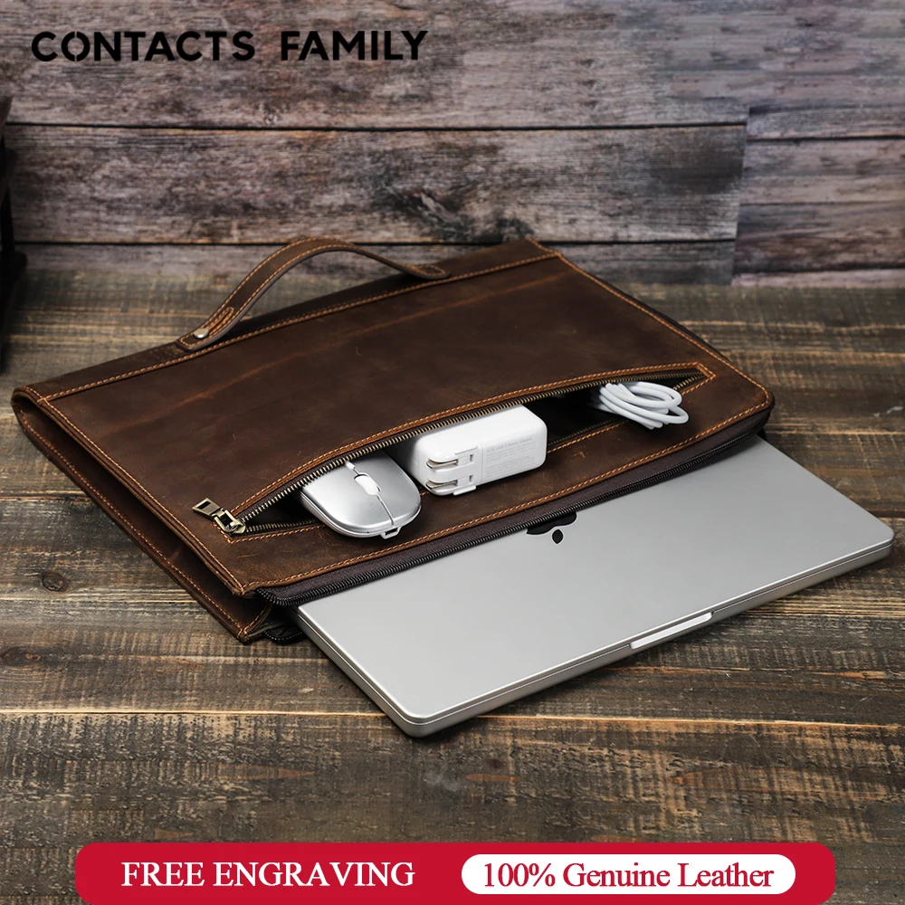 Genuine Leather Laptop Bag For Macbook Pro 14 Inch 2021 Macbook Air M1