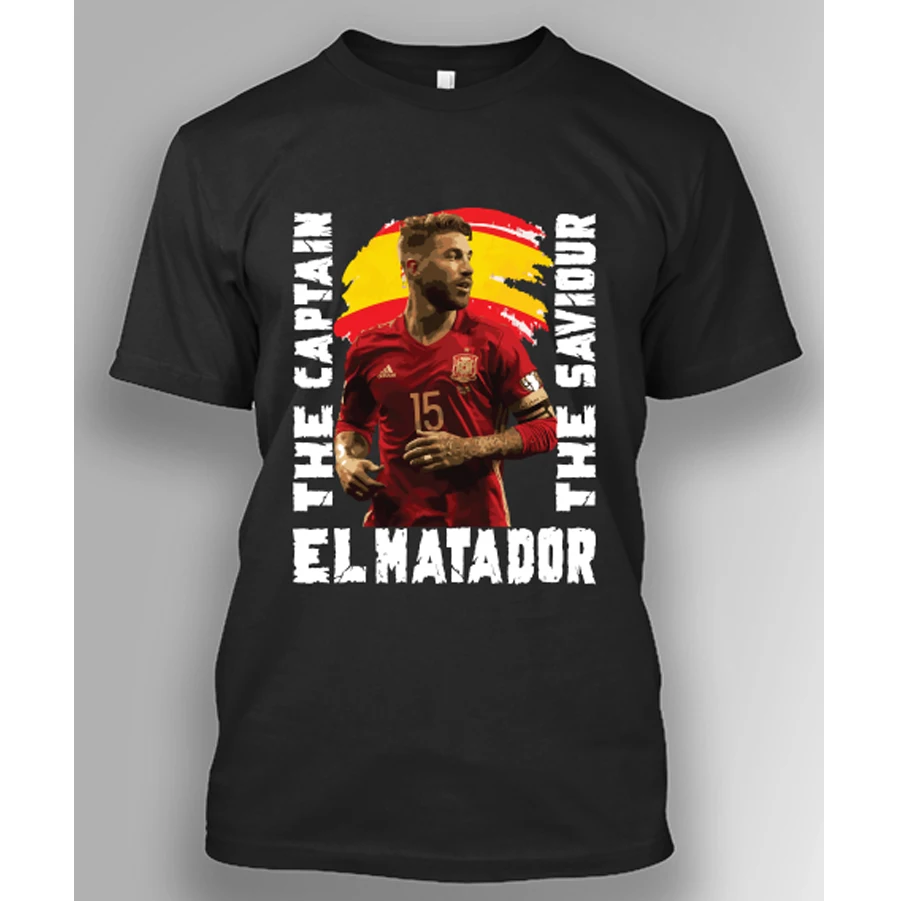 Captian Saviour Sergio Ramos Aka El Matador T Shirt New Cotton Short Sleeve O-Neck T-shirt Casual Mens Top