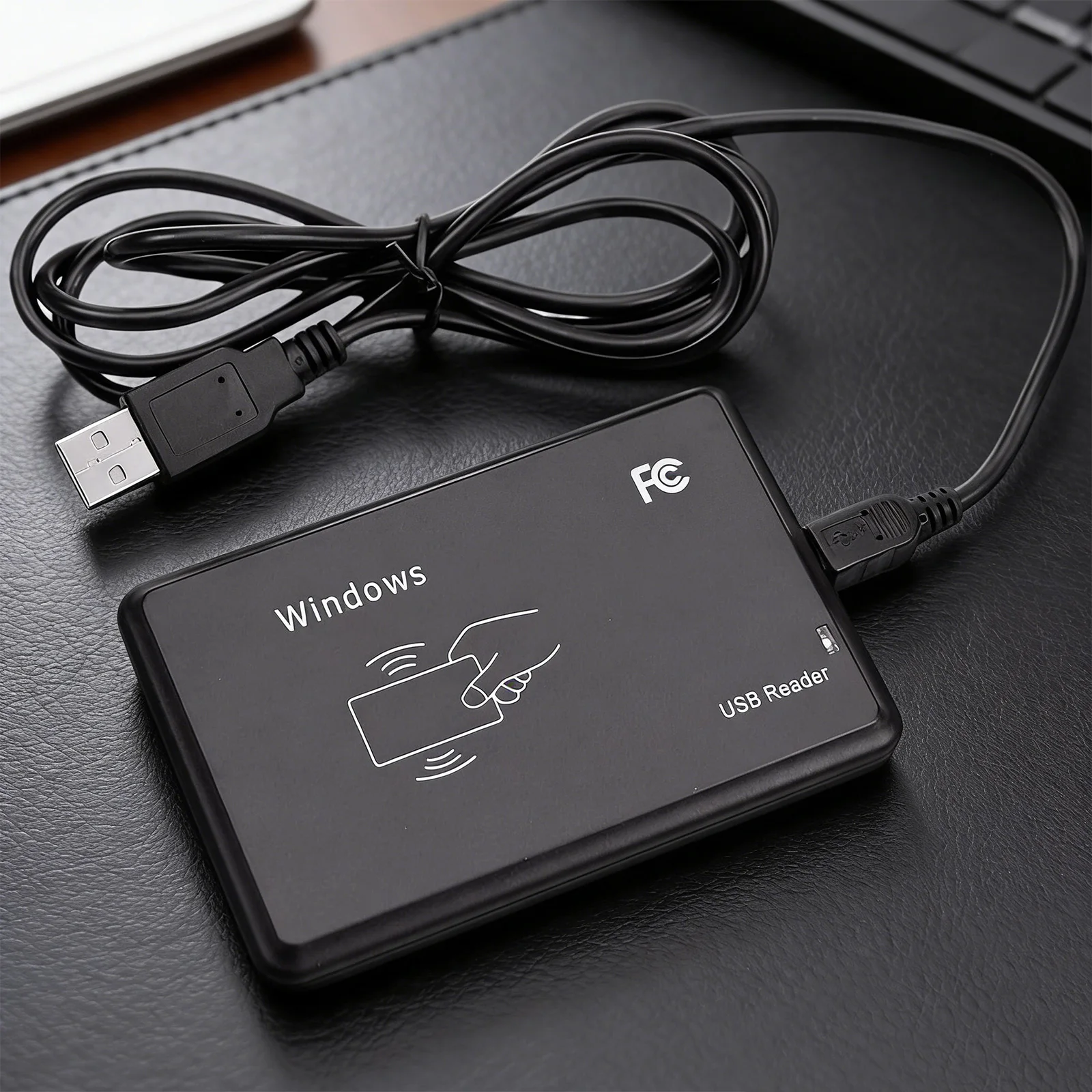 125kHz 13.56MHz 스마트 RFID 카드 발급기 USB 드라이버리스 비접촉식 ID 카드 판독기 (부동산/사무실/매장용)
