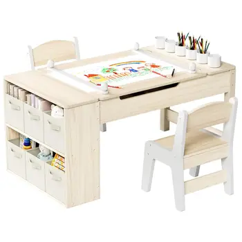 Kids Art Table Chair Easel Set 1