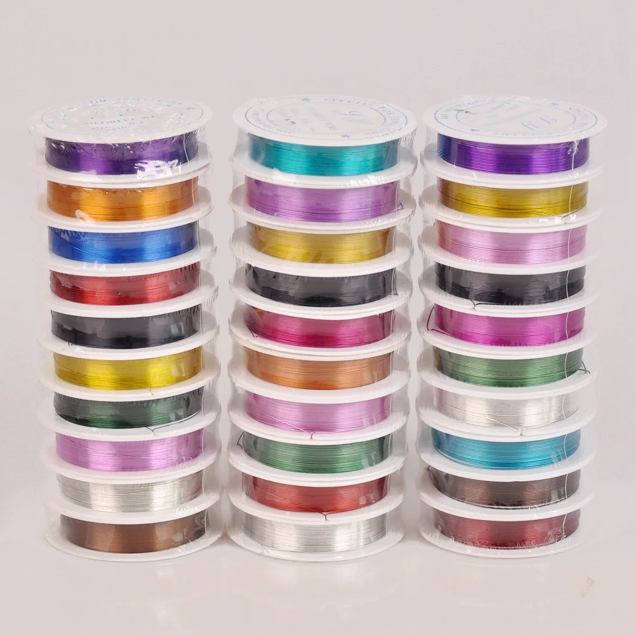 10 Rolls Mixed Colors 0.3mm 0.4mm 0.5mm Iron Metal Wire Imitation Copper Beading Wires For Jewelry Making DIY Crafts Findings