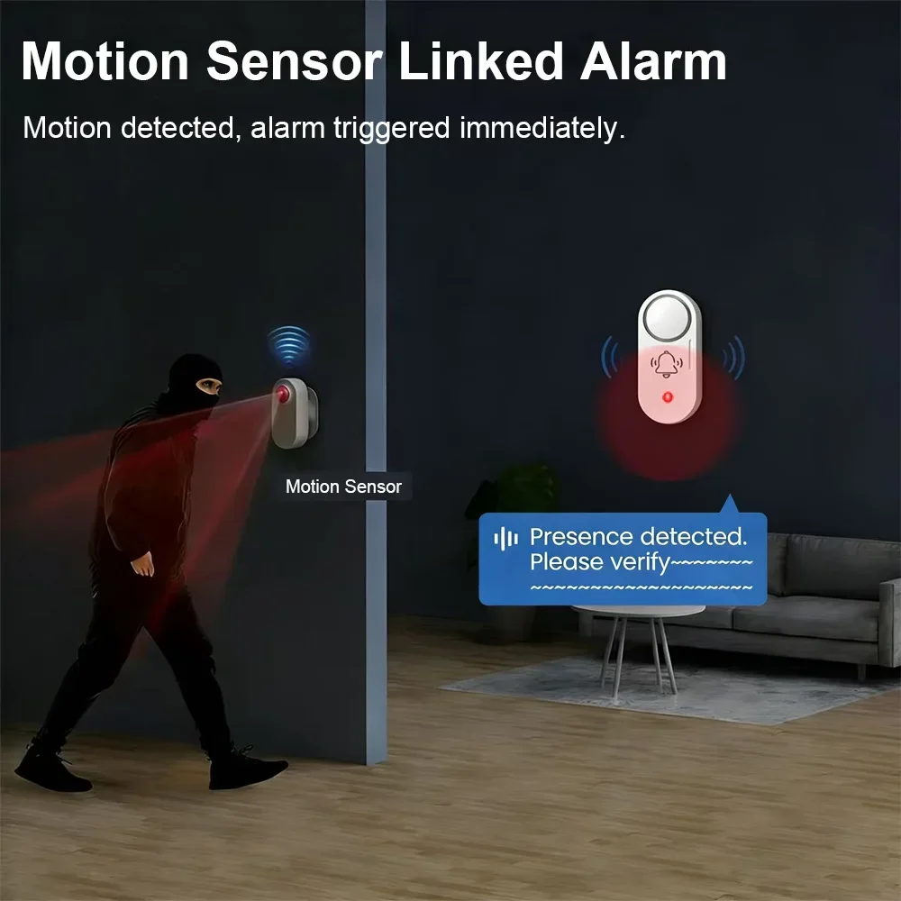 Wireless Zigbee Siren Alarm - 110dB Security Alert with Vibration Sensor and Battery Operation