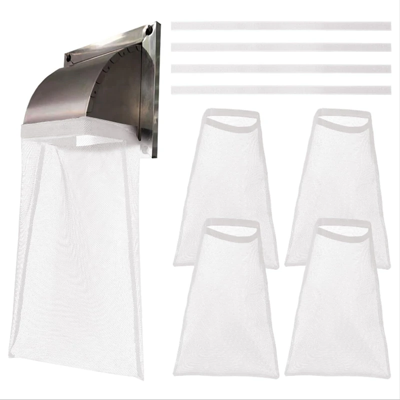 

4Pack Lint Traps Lint Dust Bag Dryer Lint Catcher For Outdoor Dryer Vents Capturing Lint And Dust White