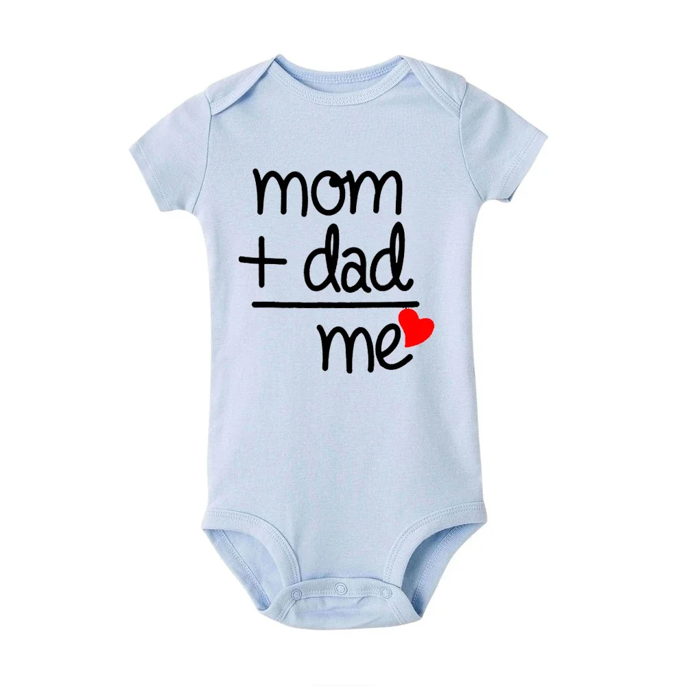 Baby Rompers Baby Jumpsuit Mom Plus Dad Equals Me Funny Cute Outfits For Boy Girl Newborn Toddler