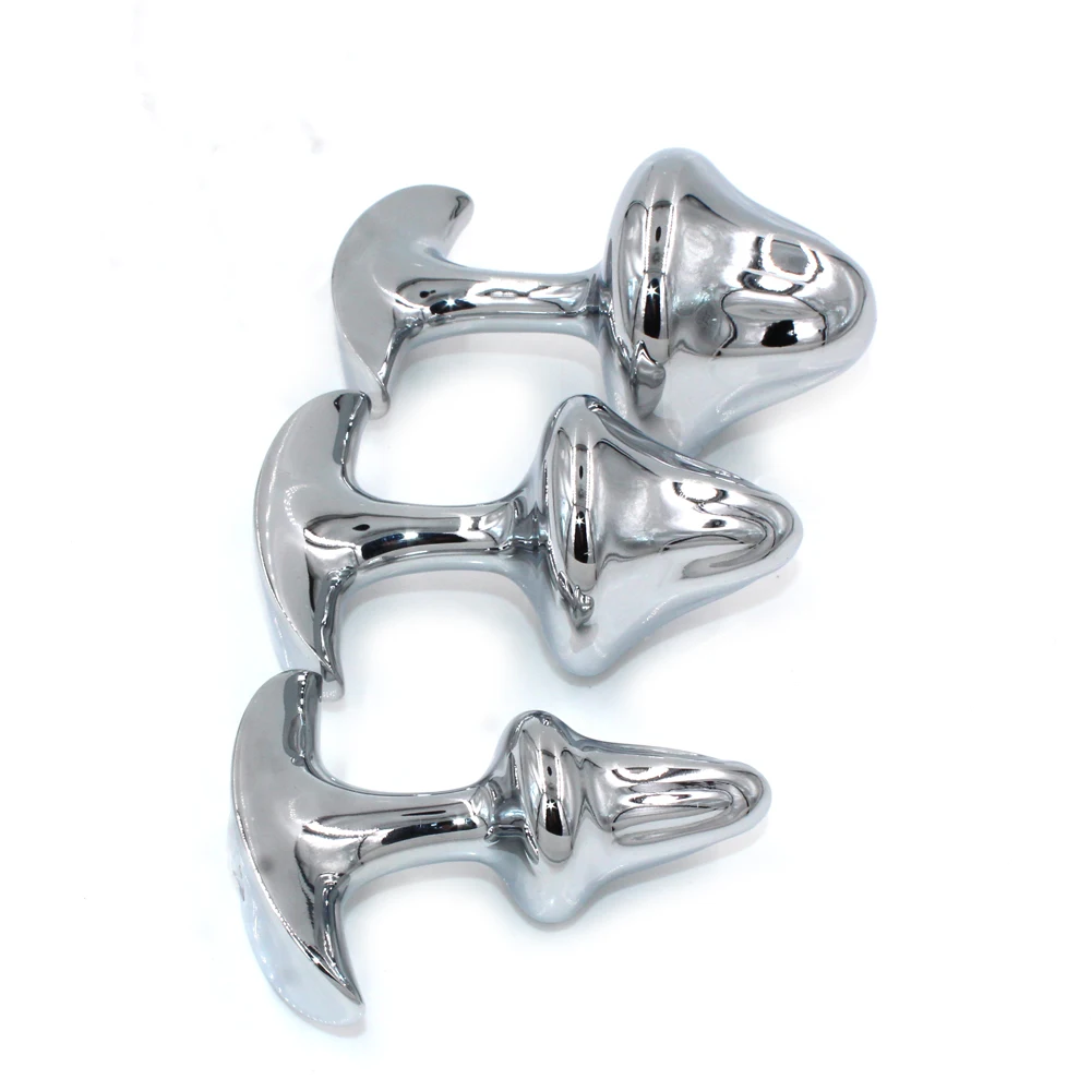Mushroom Metal Butt Plug Sphincter Training Anal Dilator Massager_voghion.com