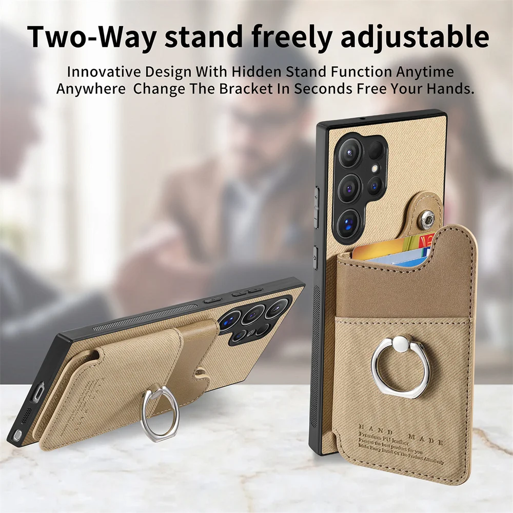 RFID-Blocking Magnetic Phone Case Wallet with Card Holder Cover