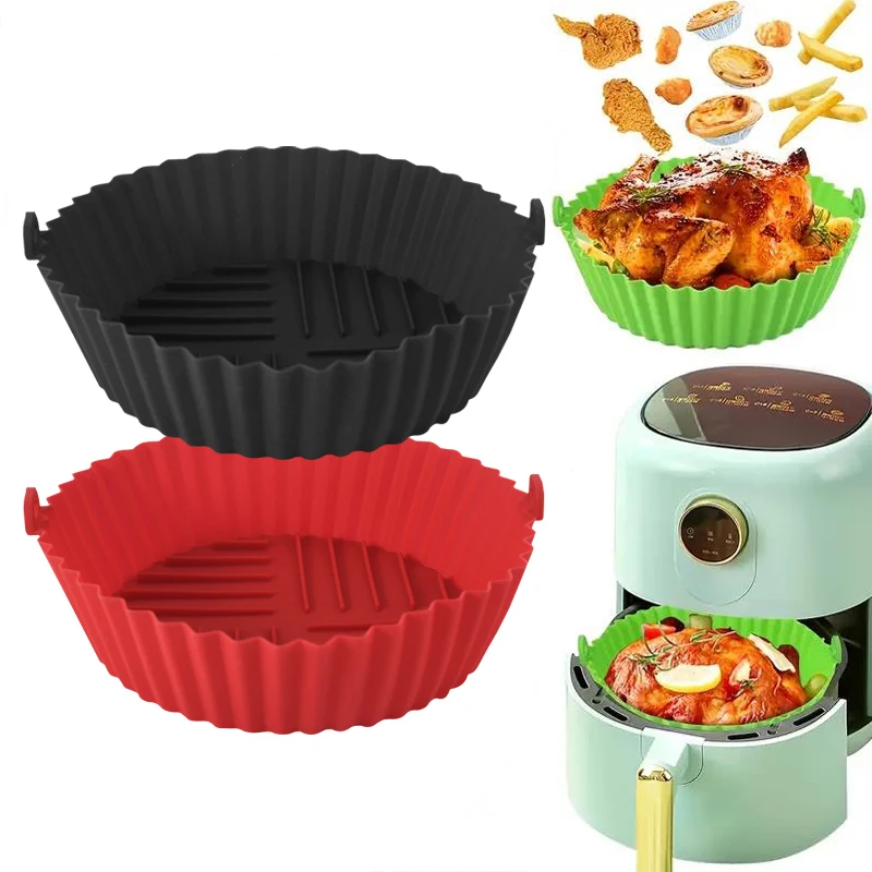 Air Fryer Silicone Bowls Pots Basket Covers