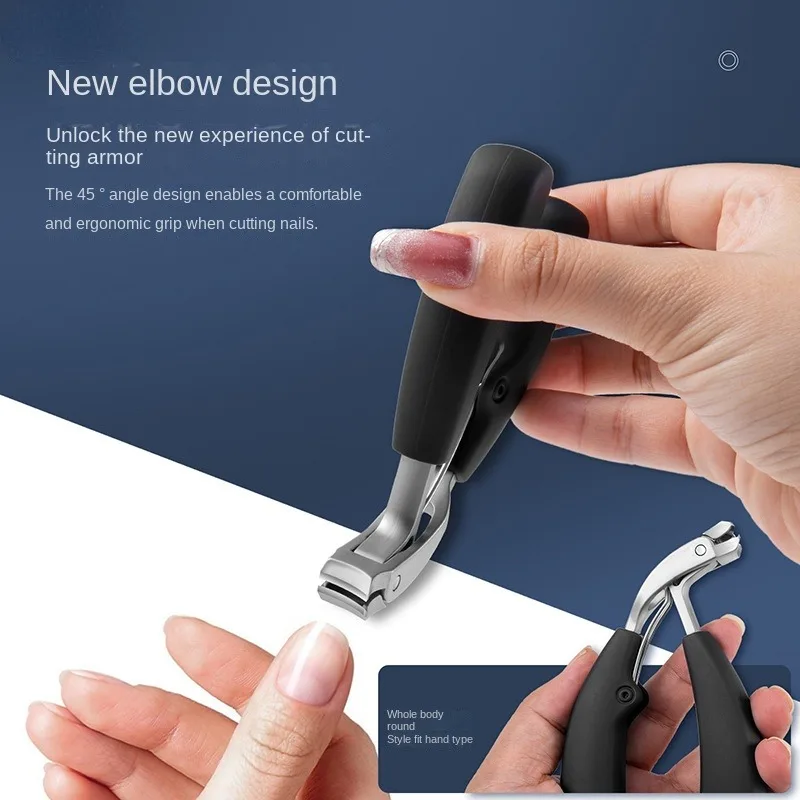 Curved nail clippers with large opening three times anti-splash storage Nail clippers for the elderly thick toenails Heavy duty 3