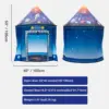 Rocket Ship Kids Tent Pop Up Play Toy Tent for Children  Large Space Indoor Pretend Playhouse  Outdoor Play Tent for Boys & Girl 5