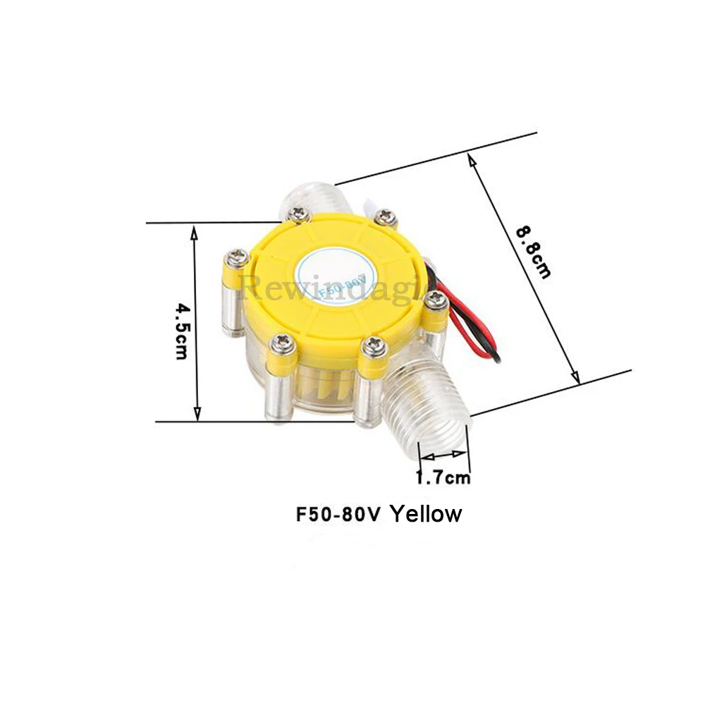 DC 5V 12V 0-80V Micro Hydro Generator Turbine Flow Hydraulic Conversion Water Flow Generator Energy Conversion Energy Generators hydroelectric generator