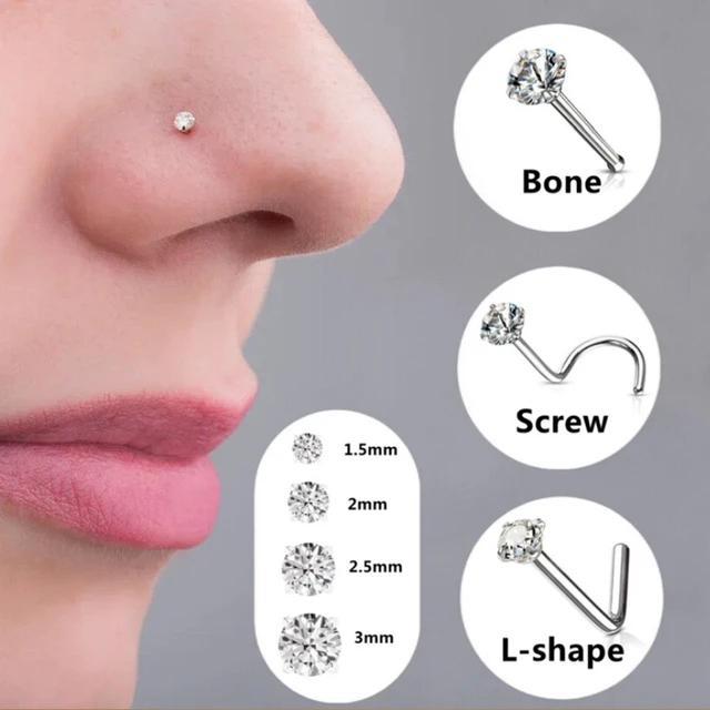 Stainless Steel Cat Flower Zircon Nose Ring Piercing Jewelry - China Body Piercing  Jewelry and Pentagram Earrings price | Made-in-China.com