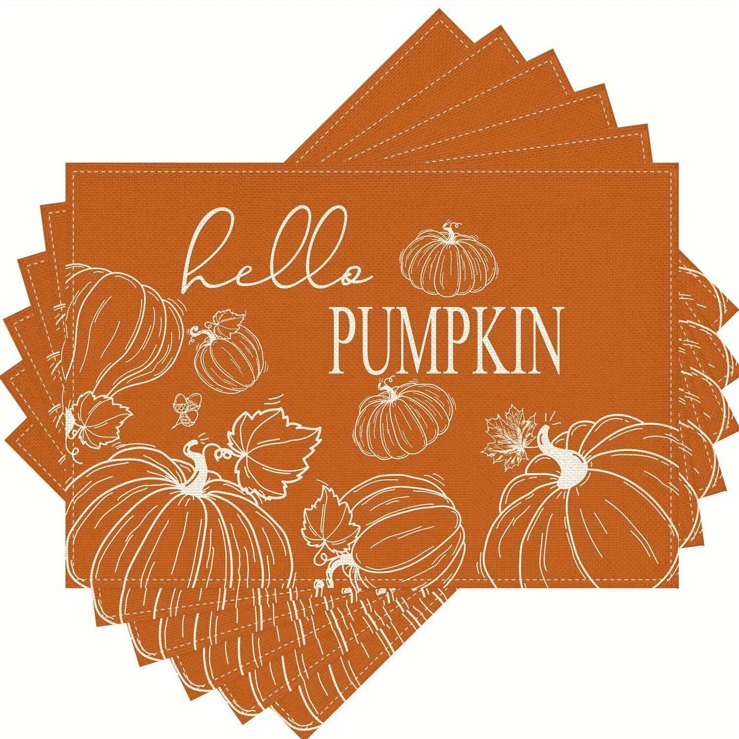 Hello Pumpkin Fall Table Placemats 4