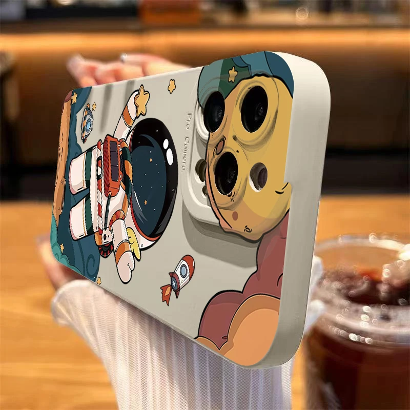 Cartoon Astronaut Phone Case – Stylish and Durable Protective Cover