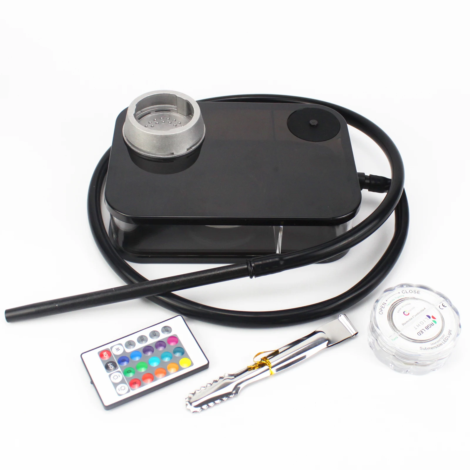 Acrylic Hookah Set With LED Light Silicone Bowl Coal Holder Shisha Nargile Sheesha Narguile Chicha Cachimbas Box Ket Accessory hookah accessories,hookah set