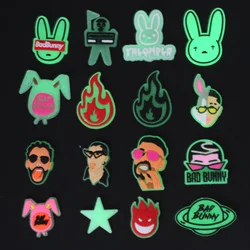 Novelty 16Pcs/Set shoe  buckle Shoe Charms Accessories shoe Decoration for glow in the dark