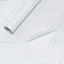 

Peel and Stick Wallpaper Silver Stripes Geometric Removable Self Adhesive Wall Stickers PVC Film Decorative Shelf Drawer Liner