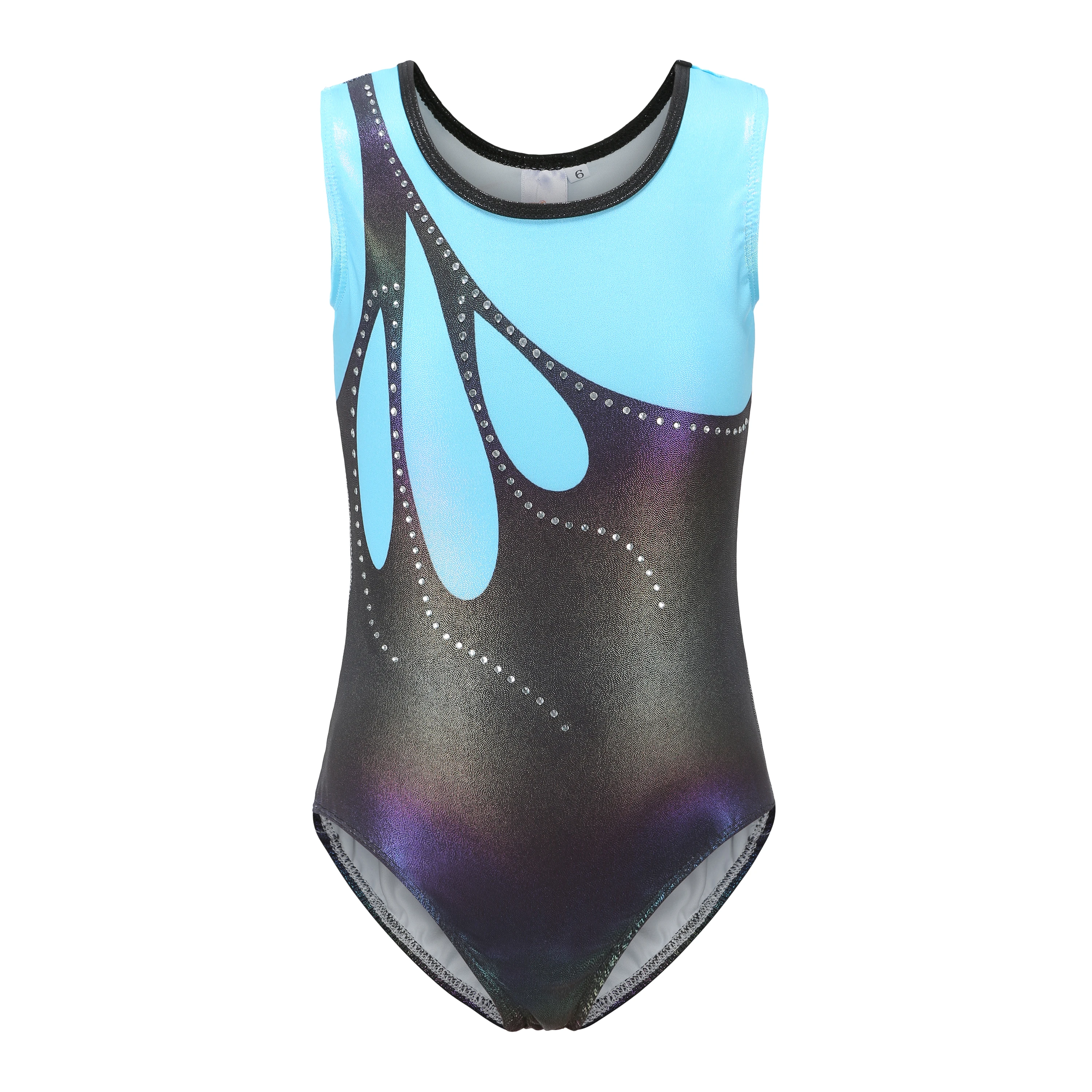 

Wholesale High Quality Cheap Children Print Laser Sleevelss Girls Leotards Gymnastics