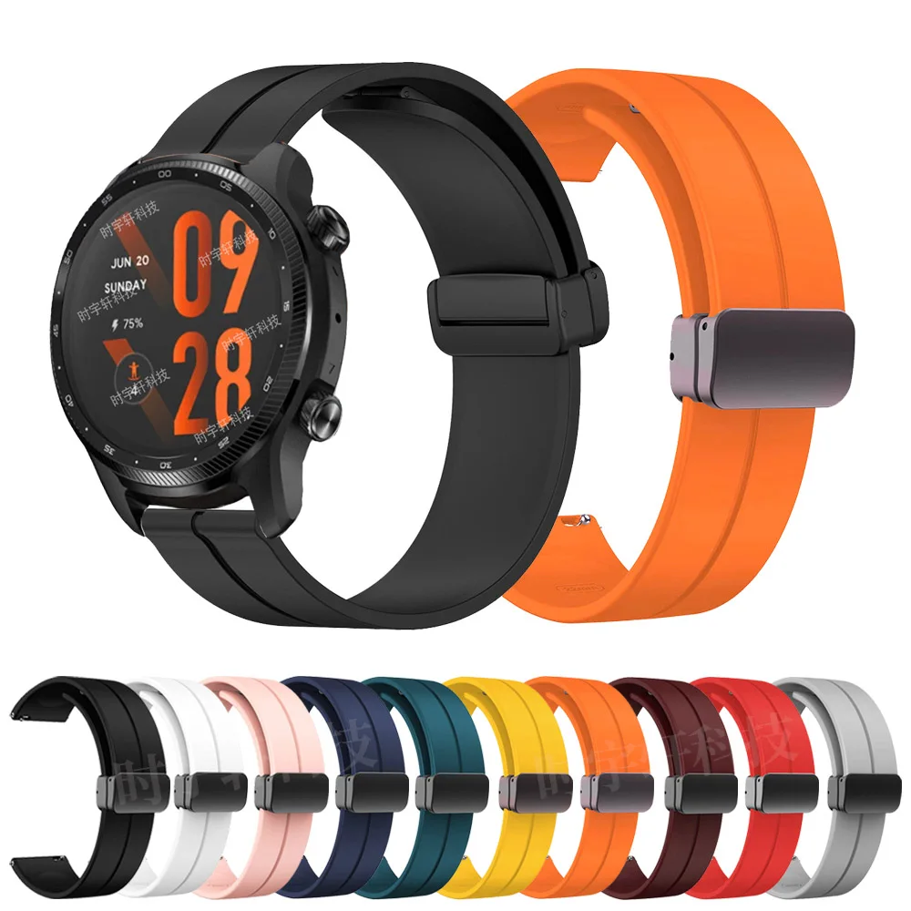 Ремешок силиконовый для смарт-часов Ticwatch Pro 3 Ultra GPS, 20 мм 22 мм, ремешок для смарт-часов TicWatch Pro 2019/3/S X/E2 S2/GTX/E3 E/GTH