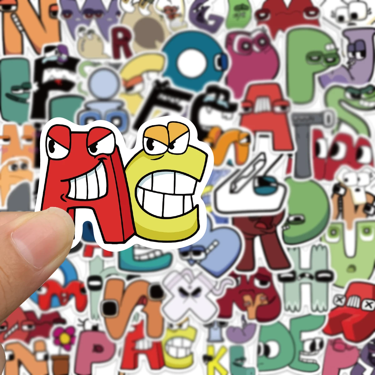 50pcs/set Alphabet Lore Stickers Kawaii Cute Cartoon Decals DIY