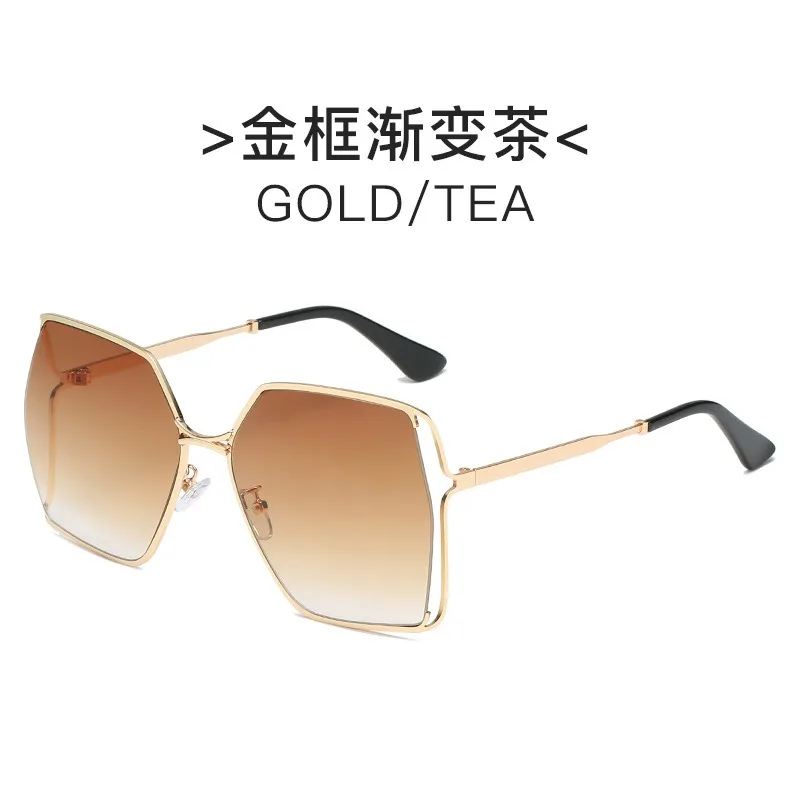 Y2K Gradient Square Sunglasses for Women - Oversized Hollow Lens, Vintage Alloy Frame UV400 Shades 선글라스
