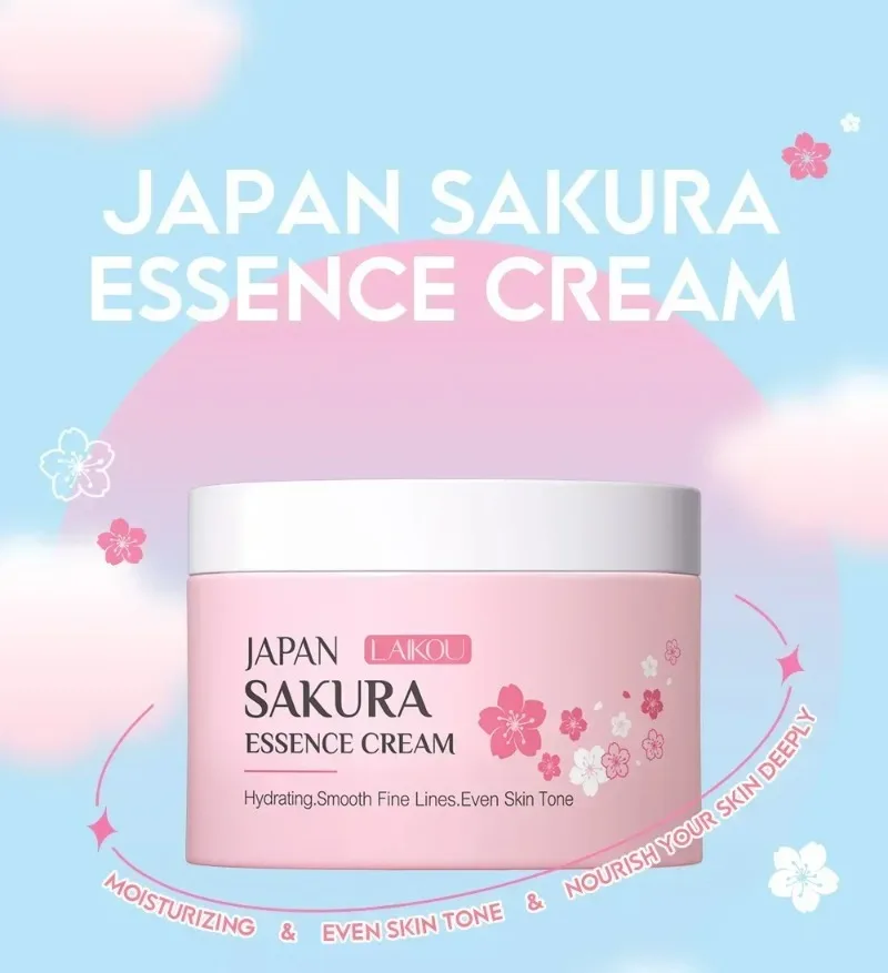 Japan Sakura Face Cream Smoothing Moisturizer Whitening Nourishing Oil Control Skin Care 25g