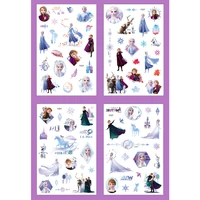 4Pcs/set Tattoo stickers Disney Stitch Princess Sofia Unicorn Frozen Action Figure Cars Cartoon Sticker Kids Girls Birthday Gift 2