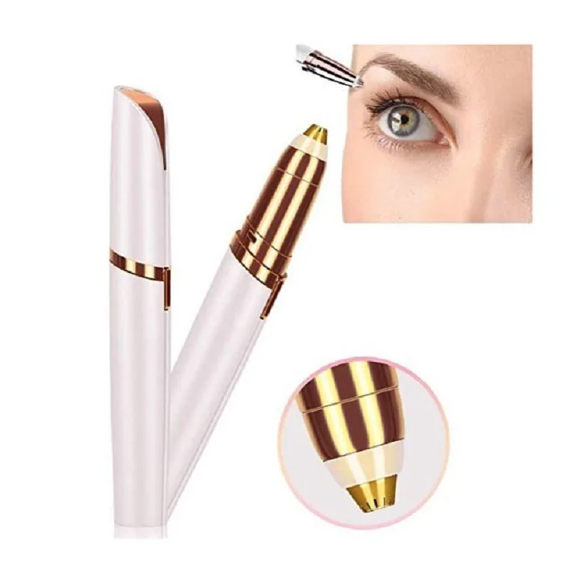 1PCS Electric Eyebrow Trimmer Women's Brow Pencil Automatic Vibrissa Trimming Knife Shaving Nose Hair Removal Beauty Scraper