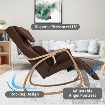 Massage Chair With Comfortable Air Pressure Relaxing Rocking Chair Heating Function Finger Pressure Massage Muscle Relaxation 4