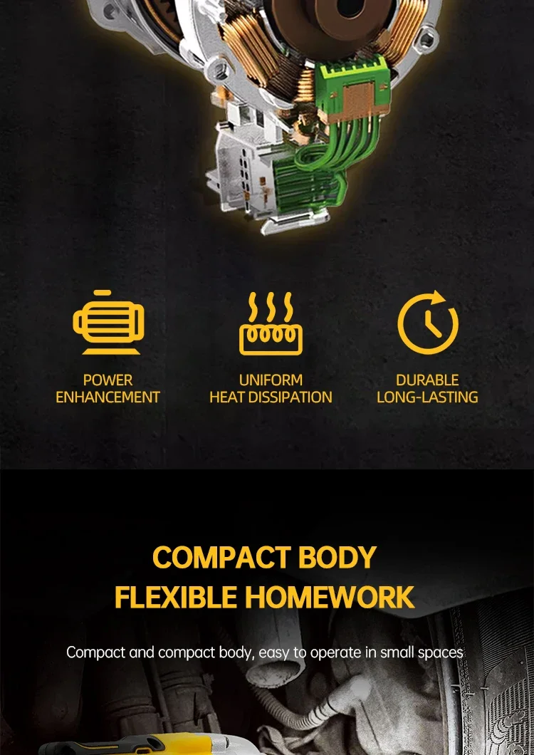 Description Picture 6 of itemDewalt DCF892 812N.m Brushless Electric Wrench 1/2 Inch Cordless Impact Driver High Torque Three Speed Auto Repair Power Tools