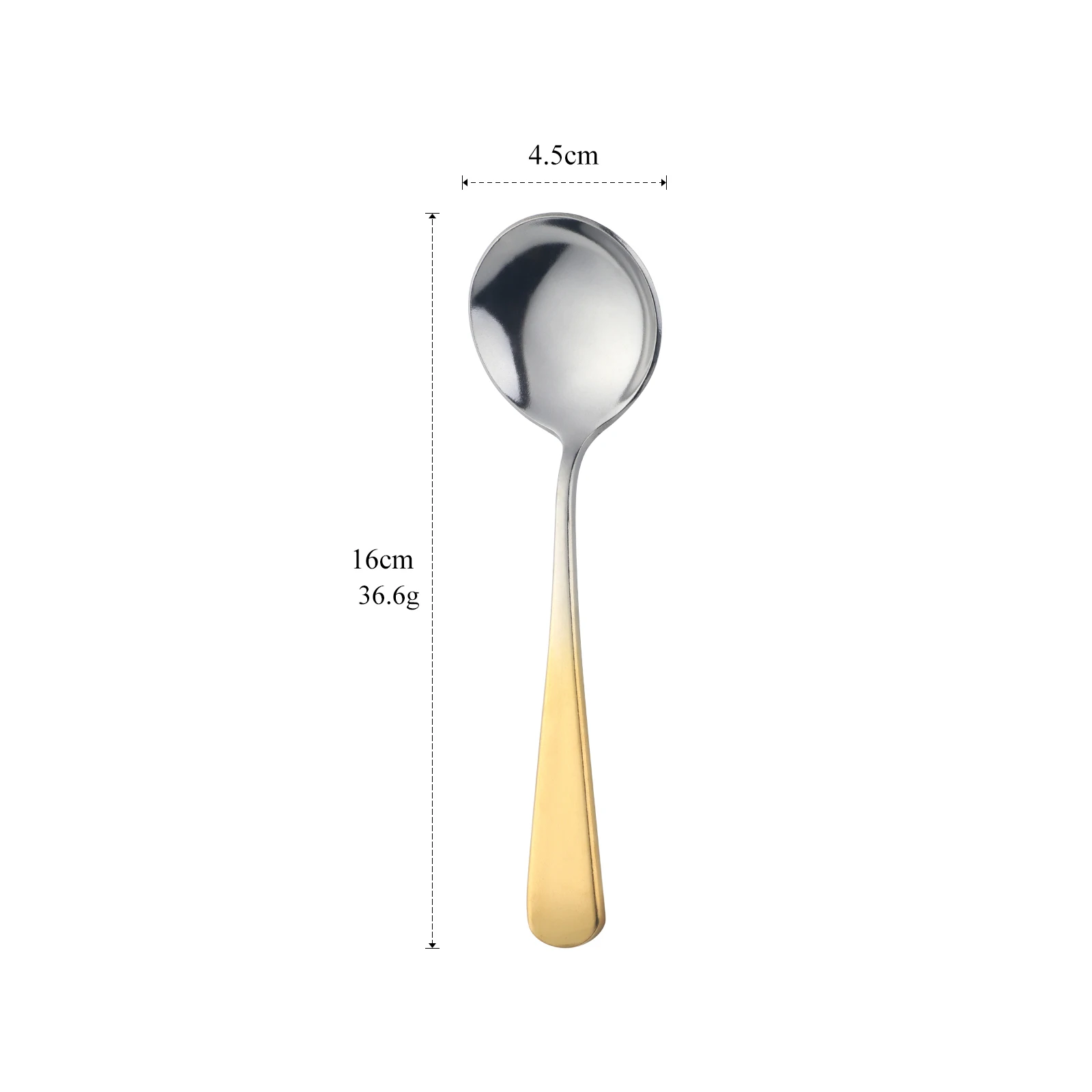 Set 6 Cucchiaini Da Zuppa In Acciaio Inox Arcobaleno, Lucidi E Resistenti Per Caffè E Dessert