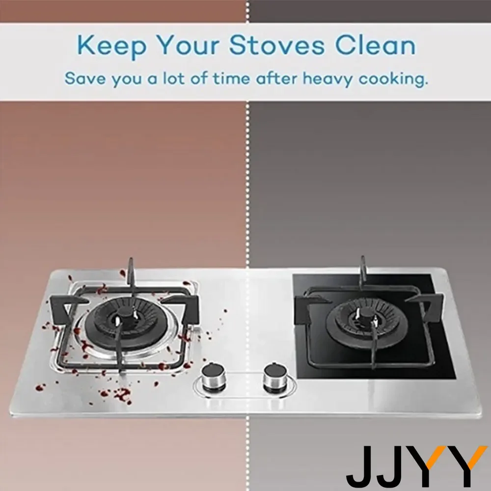 JJYY 1/2/4Pcs Universal Stove Burner Covers Protector Sheets Oven Liner Protector Reusable Stovetop