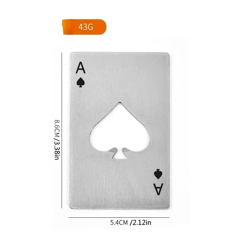 Portable Spades Bottle Opener Poker Shaped Stainless Steel Wine Beer Opener Home Kitchen Tools