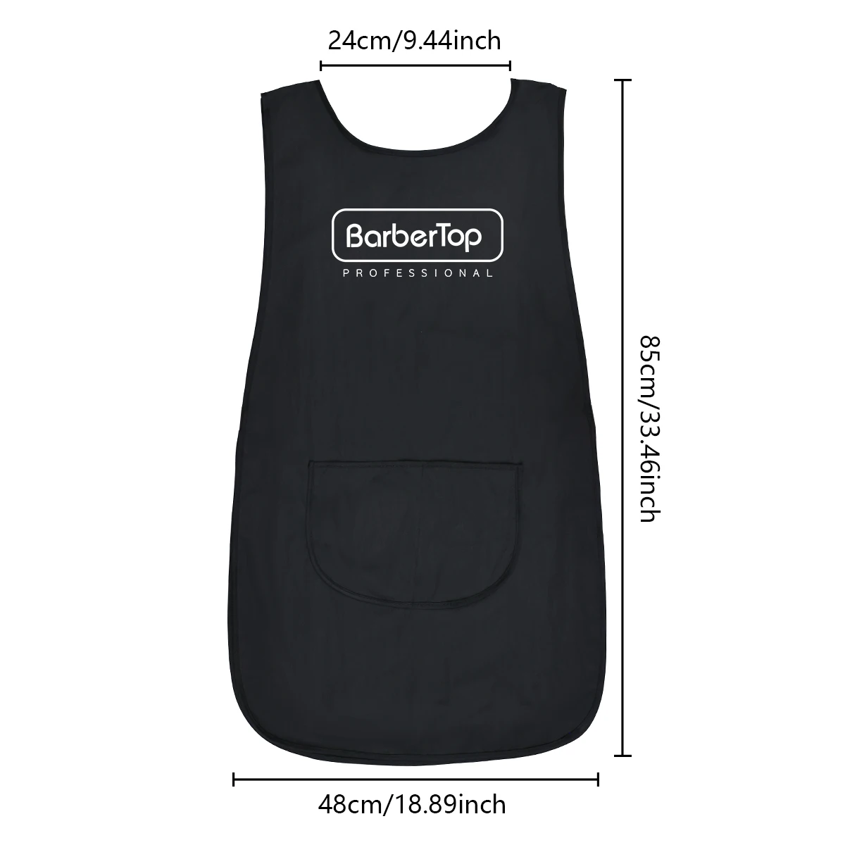Waterproof Black Hairdresser's Apron for Styling and Shampooing