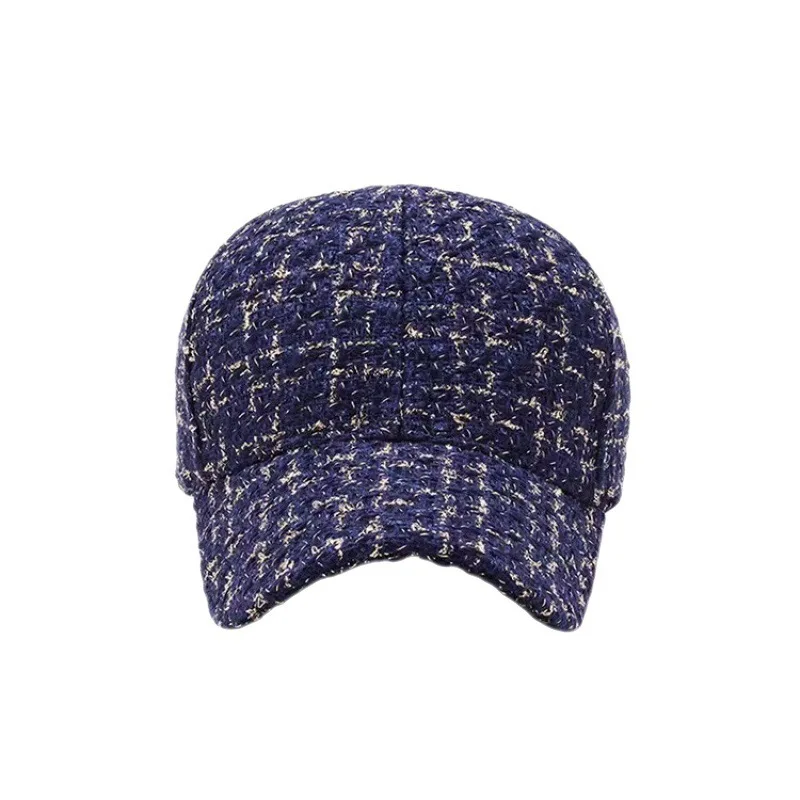 Autumn Winter Women Baseball Cap Fashion Gold Thread Tweed Snapback Caps Female Adjustable Outdoor Warm Sun Hat Elegant Dad Hats 3