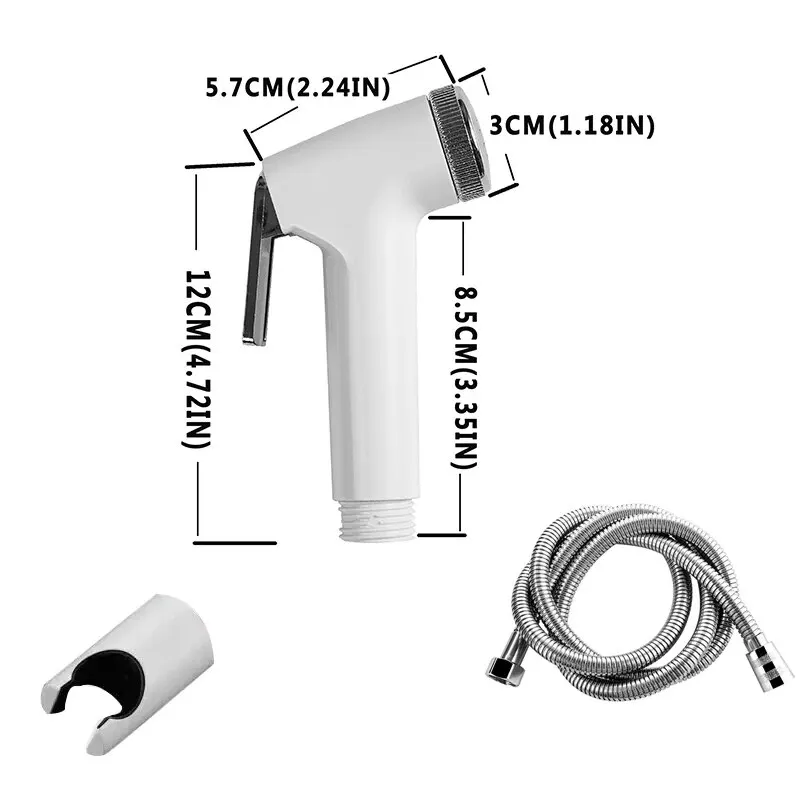 Toilet Flushing Gun 3Pcs High-Pressure Spray Gun Set Toilet Booster Water Bathroom Flush Nozzle Women's Cleaning Bidet Faucet Universal Shower