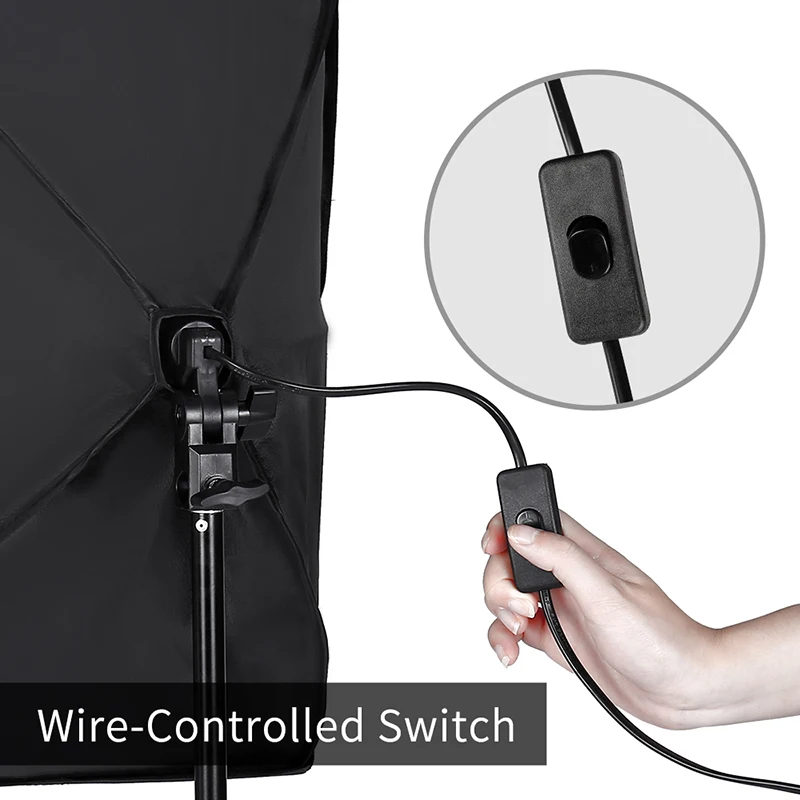 Fotografia Acessórios para Suportes de Lâmpada Softbox Uso no Estúdio de Fotografia Kit de Iluminação Contínua com 2m Tripé Fotográfico - Image 6