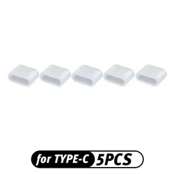 Universal Reusable Type - C USB Charging Port Dustproof Protector Cap with Anti - Lost Rope (5 For Type - C)