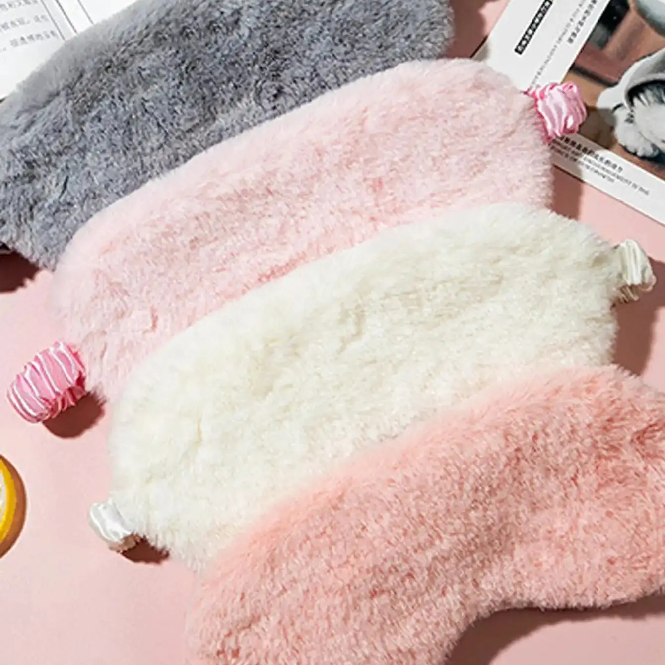 Eye Mask 1PC eye mask Cute Plush Imitation Silk
